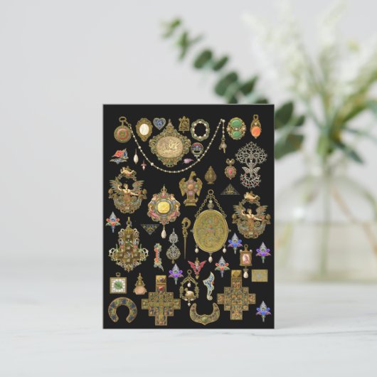 Viktorianische, Jugendstil- und Deko-Schmuckkunst Postkarte (Stehend Vorderseite)