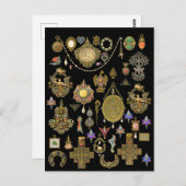 Viktorianische, Jugendstil- und Deko-Schmuckkunst Postkarte (Vorne/Hinten)