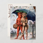 Viktorianische Karotten im Regen Postkarte  (Vorne/Hinten)