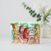 Viktorianische Karotten Kartenspielen Postkarte (Stehend Vorderseite)