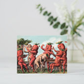 Viktorianische Karotten Partying Postcard Postkarte (Stehend Vorderseite)