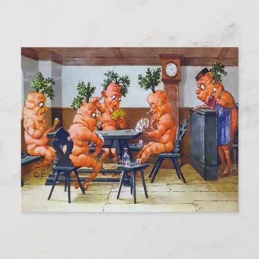 Viktorianische Karottenkarte Postkarte (Vorderseite)