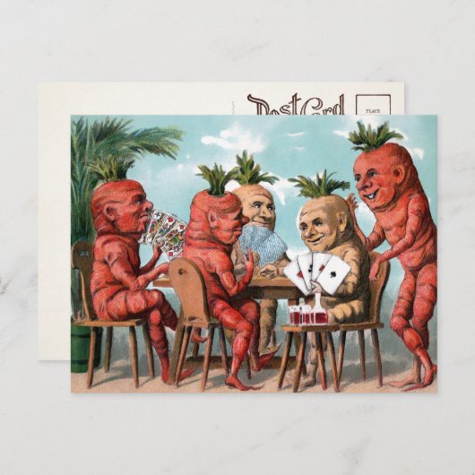 Viktorianische Karottenkarte Postkarte (Vorne/Hinten)