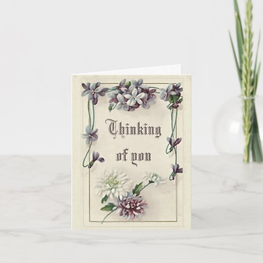 Viktorianische Karte "Denken Sie an Sie" (Vorderseite)