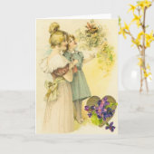 Viktorianische Karte der Mutter-u. Tochter-Mutter (Gelbe Blume)