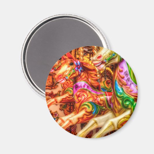 Viktorianische Karussellpferde Magnet (Vorderseite/Rückseite)