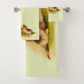 Viktorianische Kätzchen Badhandtuch Set (Insitu)