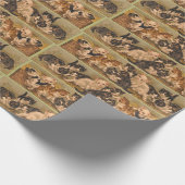 Viktorianische Kätzchen Geschenkpapier (Ecke)