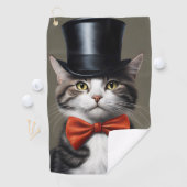 Viktorianische Katze Golfhandtuch (Insitu)
