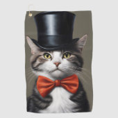 Viktorianische Katze Golfhandtuch (Vorderseite)