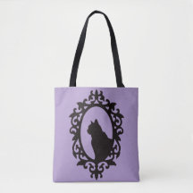 Viktorianische Katze Gothic Tote Bag