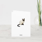 Viktorianische Katze in Hut mit Spitze Dankeskarte (Rückseite)