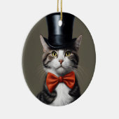 Viktorianische Katze Keramik Ornament (Rechts)