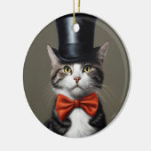 Viktorianische Katze Keramik Ornament (Links)