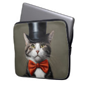 Viktorianische Katze Laptopschutzhülle (Vorderseite Links)