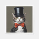 Viktorianische Katze Serviette (Vorderseite)