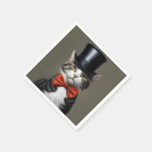 Viktorianische Katze Serviette (Ecke)