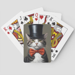 Viktorianische Katze Spielkarten