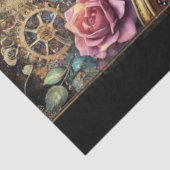 Viktorianische Katzen Vintage Blume Uhren Decoupag Seidenpapier (Ausschnitt)