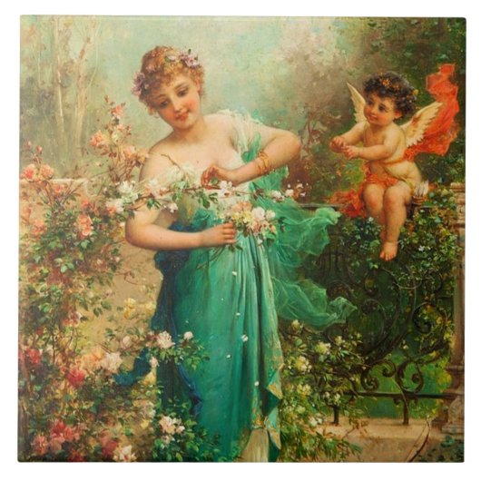 Viktorianische Keramik Fliese (Vorderseite)