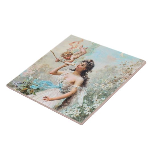 Viktorianische Keramik Fliese (Seite)