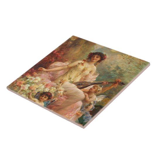 Viktorianische Keramik Fliese (Seite)