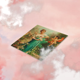 Viktorianische Keramik Fliese