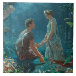 Viktorianische Keramik Fliese