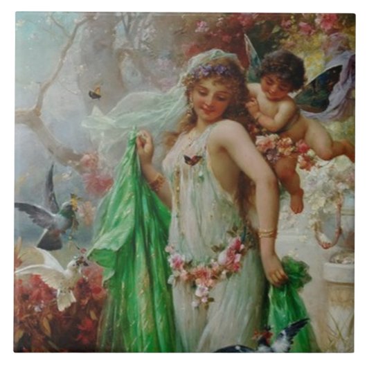 Viktorianische Keramik Fliese (Vorderseite)