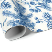 Viktorianische Kiefernzapfen und Branchen Weihnach Geschenkpapier (Rolleneckpunkt)