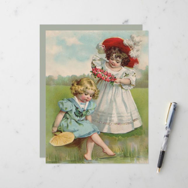 Viktorianische Kinder (Vorderseite/Rückseite Beispiel)