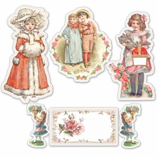 Viktorianische Kinder Aufkleber (Vorderseite)