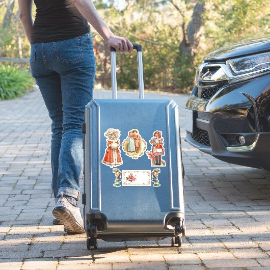 Viktorianische Kinder Aufkleber (Koffer Insitu)