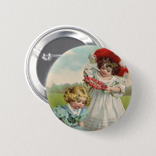 Viktorianische Kinder Button (Vorne & Hinten)