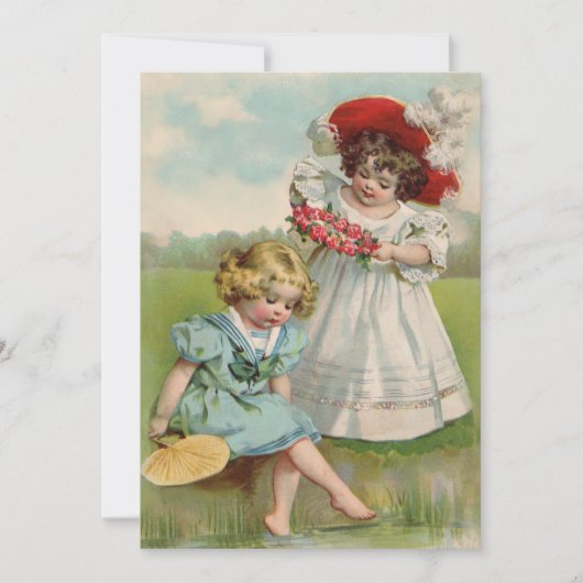 Viktorianische Kinder Einladung (Vorderseite)