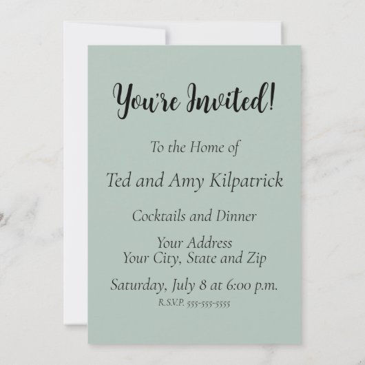 Viktorianische Kinder Einladung (Rückseite)