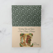 Viktorianische Kinder frohe Weihnachtsgrüße Feiertagskarte (Innenseite)