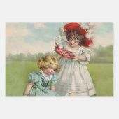 Viktorianische Kinder Geschenkpapier Set (Vorderseite)