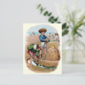 Viktorianische Kinder Gestern und Heute Postkarte (Stehend Vorderseite)