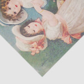 Viktorianische Kinder mit einem Valentin und Blume Seidenpapier (Ausschnitt)