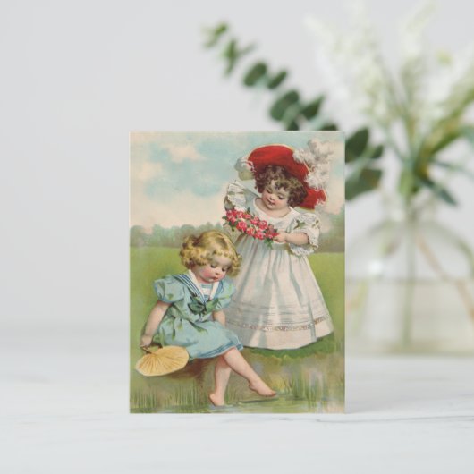 Viktorianische Kinder Postkarte (Stehend Vorderseite)