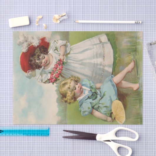 Viktorianische Kinder Seidenpapier (Handwerk)