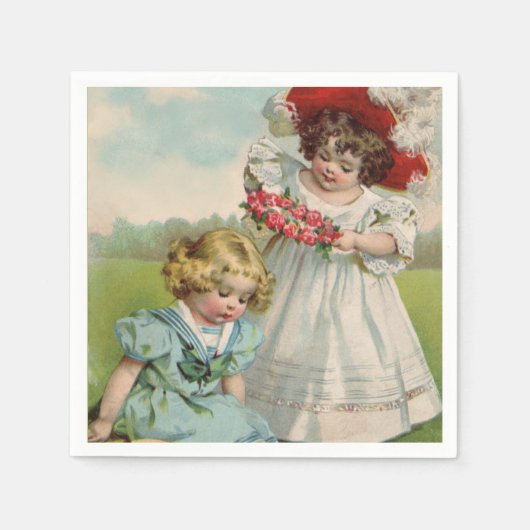 Viktorianische Kinder Serviette (Vorderseite)