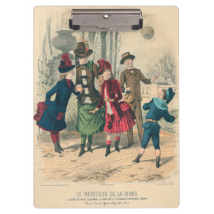 Viktorianische Kinderkleid Spiel Vintage Antik Klemmbrett