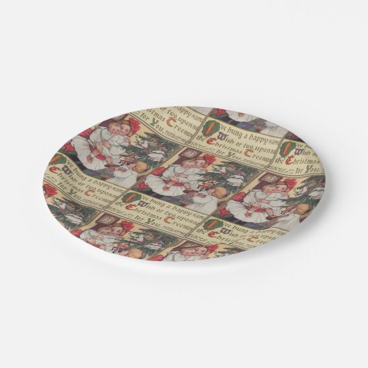 Viktorianische KinderVintager Pappteller (Schrägansicht)