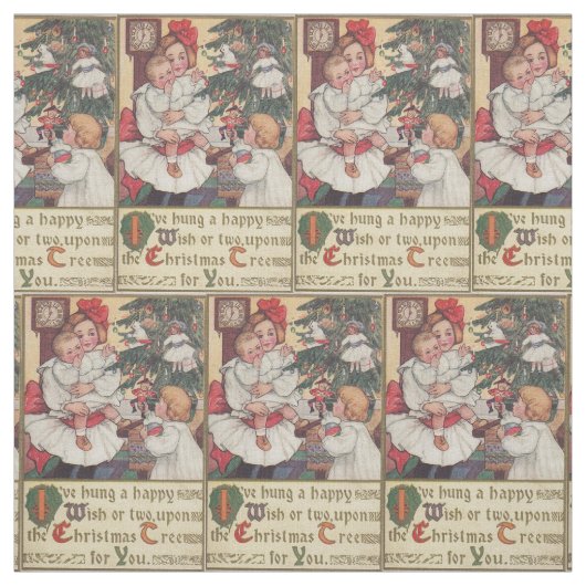 Viktorianische KinderVintages Weihnachtsgewebe Stoff (Muster)