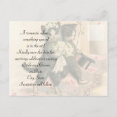 Viktorianische Kitten Wedding Save the Date Ankündigungspostkarte (Rückseite)