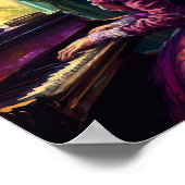 Viktorianische Klavierspielerin, Ölmalerin Poster (Ecke)