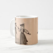 Viktorianische kleine Mädchen mit Ballons Kaffeetasse (Vorderseite Links)