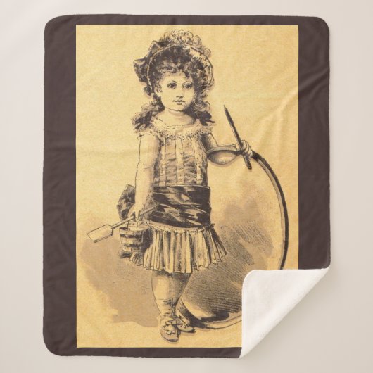 Viktorianische kleine Mädchenkollektion Sherpadecke (Vorderseite)